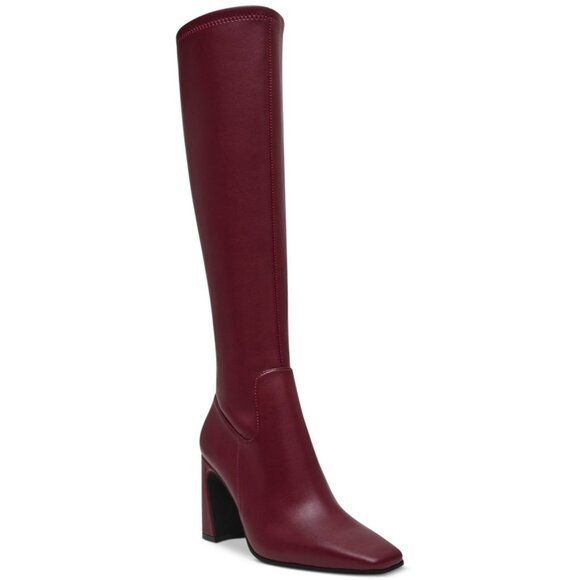Steve Madden Shoes - 120$ Steve Madden Lamarca Knee-High Block-Heel Dress Boots Size 10 Burgundy